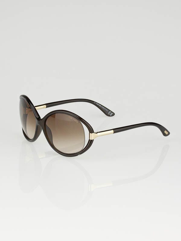 Tom Ford Brown Oversized Sandrine Sunglasses TF124 | Yoogi's