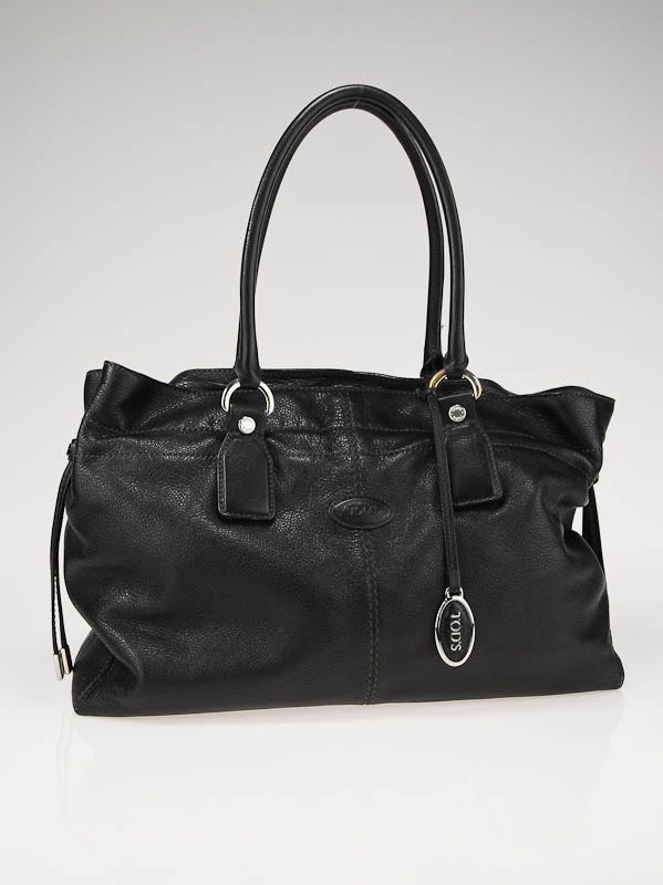 Tod's Black Leather Restyling D-Bag Media Bag