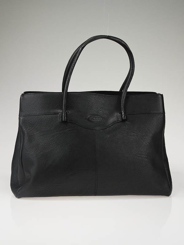 Tod's Black Leather D Bag Media Tote Bag