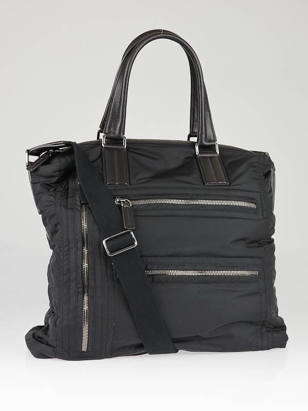 Tod's Black Nylon Multipocket Large Media Messenger Bag