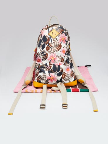 floral north face backpacks Gucci The Flower Print Backpack/Daypack Multicolor WS11981 NUIR VINTAGE and a key fob Gucci X The North Face