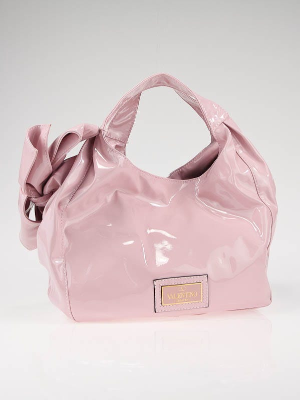 Valentino Garavani Hot Pink Coated Canvas Small Nuage Bow Tote Bag -  Yoogi's Closet