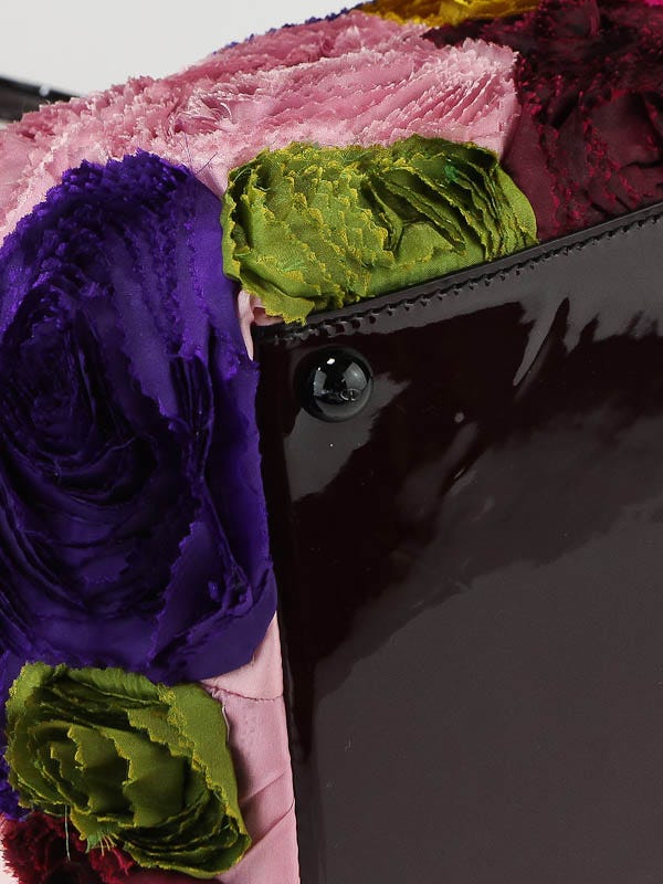 Valentino Multicolor Taffeta Roses Floral Tote Bag | Yoogi's Closet