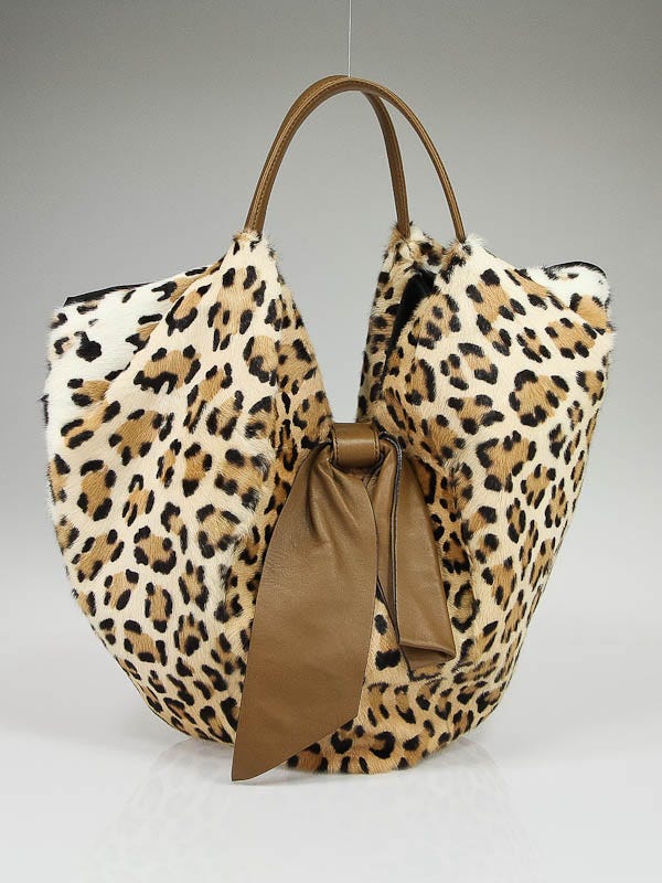 Valentino Garavani Leopard Print Pony Hair 360 Hobo Bag