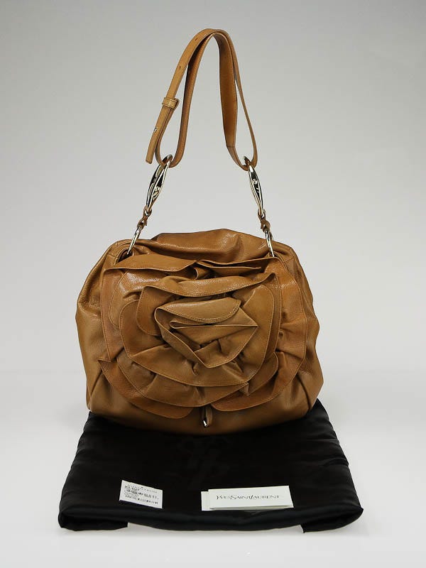 Yves Saint Laurent Brown Nadia Wristlet Pochette Bag