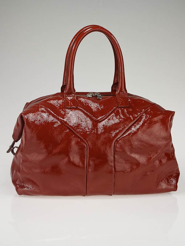 Yves Saint Laurent Red Patent Leather Easy Medium Bag