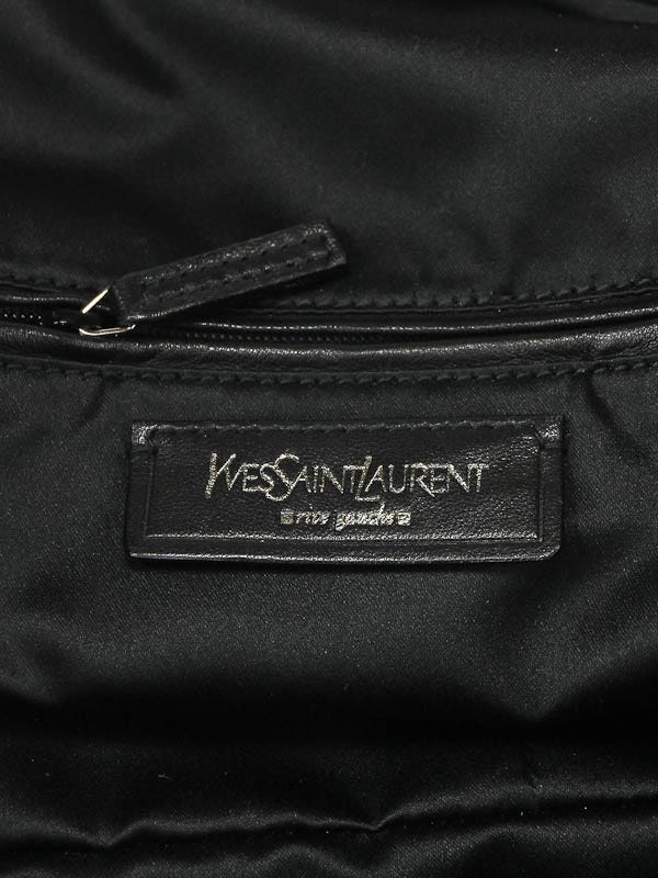 Yves Saint Laurent Blue Stingray Embossed Leather Large