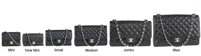 All Chanel flap bag sizes