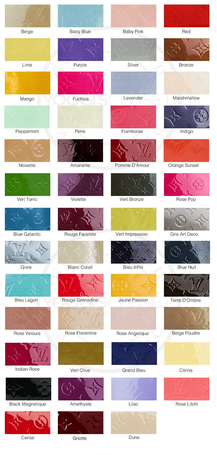 Louis Vuitton Vernis Color Guide